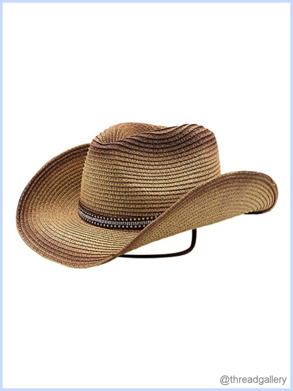 Unisex Paper Straw Western Cowboy Hat Foldable Sun Hat Adjustable